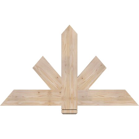 Ekena Millwork Kennewick Smooth Timber Gable Bracket, Douglas Fir, 48"W x 28"H x 1 1/2"D x 5 1/2"F, 14/12 Pitch GBW048X28X0206KEN00SDF
